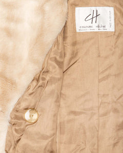 Couture helene cream faux fur oversized fit coat
