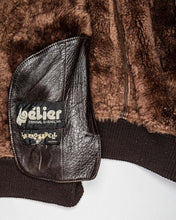 Load image into Gallery viewer, Brown suede oversized fit sherpa lined bomber jacket

