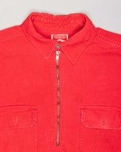 Load image into Gallery viewer, Red corduroy oversized long sleeved shirt
