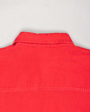 Load image into Gallery viewer, Red corduroy oversized long sleeved shirt
