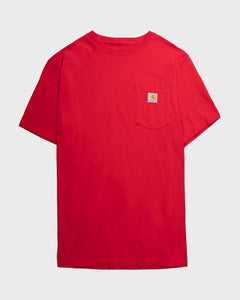 Red carhartt short sleeved regular fit t-shirt