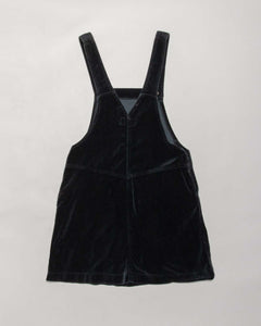 Rocky black velvet pinafore dress