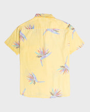 Load image into Gallery viewer, Yellow abstract bird design short sleeved shirt
