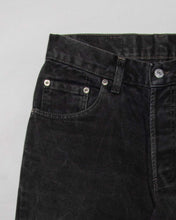 Load image into Gallery viewer, Levi&#39;s 448 black denim mum fit high waisted jeans
