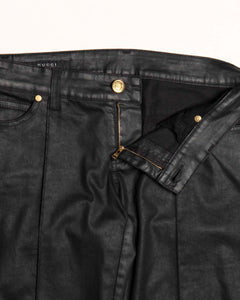 Gucci black straight fit stretch trousers
