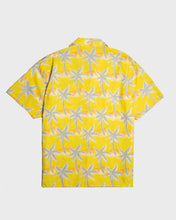 Load image into Gallery viewer, Tropicana yellow Hawaiian palm trees short sleeved shirt
