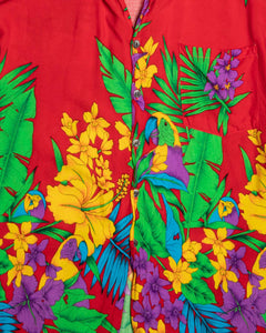 '60s Red Hawaiian Short Sleeve Relaxed Fit Shirt