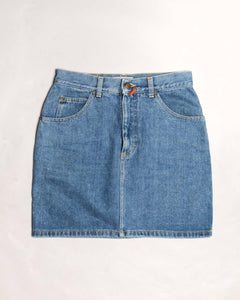 American system blue short regular fit denim skirt