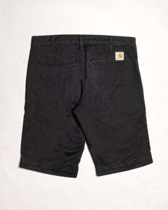 Carhartt black mid length denim shorts