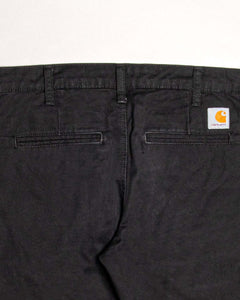 Carhartt black mid length denim shorts