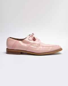Giorgi brutini pastel pink square toed dress shoe
