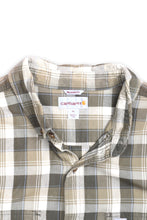 Load image into Gallery viewer, Carhartt dark green and white check button up shirt
