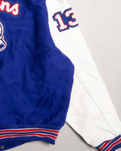 Load image into Gallery viewer, SPARTANS BLUE/WHITE LEATHER OVERSIZED FIT LONG SLEEVES VARSITY JACKET SLEEVE
