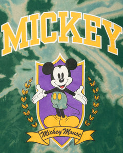 Green tie-dye Mickey Mouse sweatshirt