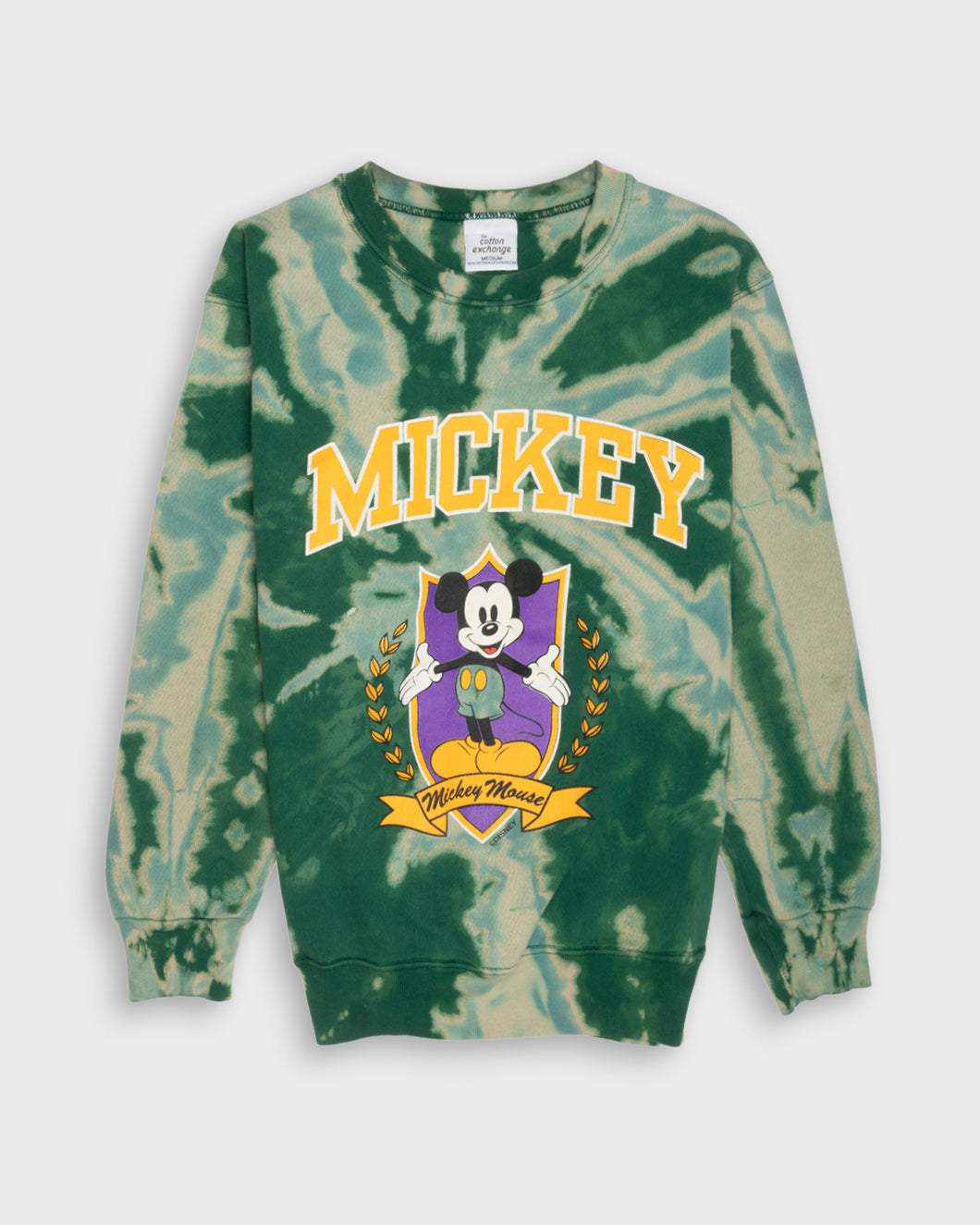 Green tie-dye Mickey Mouse sweatshirt
