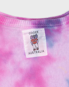 Pink Purple Tie-dye Graphic Print Round Neck Oversized Sweatshirt