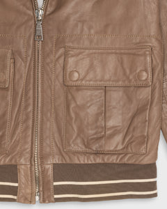 Gianfranco Ferre medium brown leather jacket