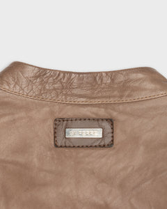 Gianfranco Ferre medium brown leather jacket