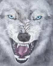 Load image into Gallery viewer, Grey All-Over Wolf Tie-Dye T-Shirt
