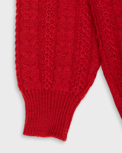 Red Cable-Knit Jumper