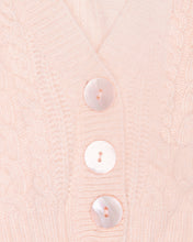 Load image into Gallery viewer, Peach pink &#39;80s cropped wool buttoned cardigan
