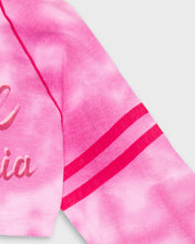Load image into Gallery viewer, Hot pink &#39;90s cropped tie-dye long sleeve hoodie
