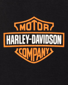 Harley Davidson spellout black vest top