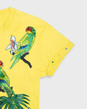Load image into Gallery viewer, YELLOW GLITTERY PARROTS T-SHIRT
