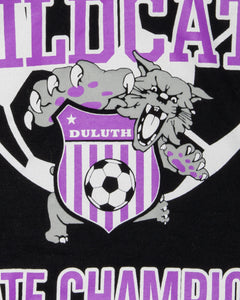 Black purple graphic printed long sleeve soccer sweatshirt