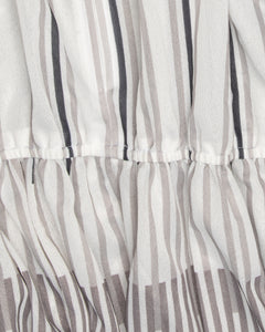 80's striped puff sleeve dress