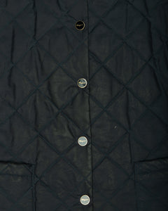 Salvatore Ferragamo quilted navy silk jacket