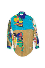 Load image into Gallery viewer, 90&#39;S Pure silk BEACH SCENE Shirt
