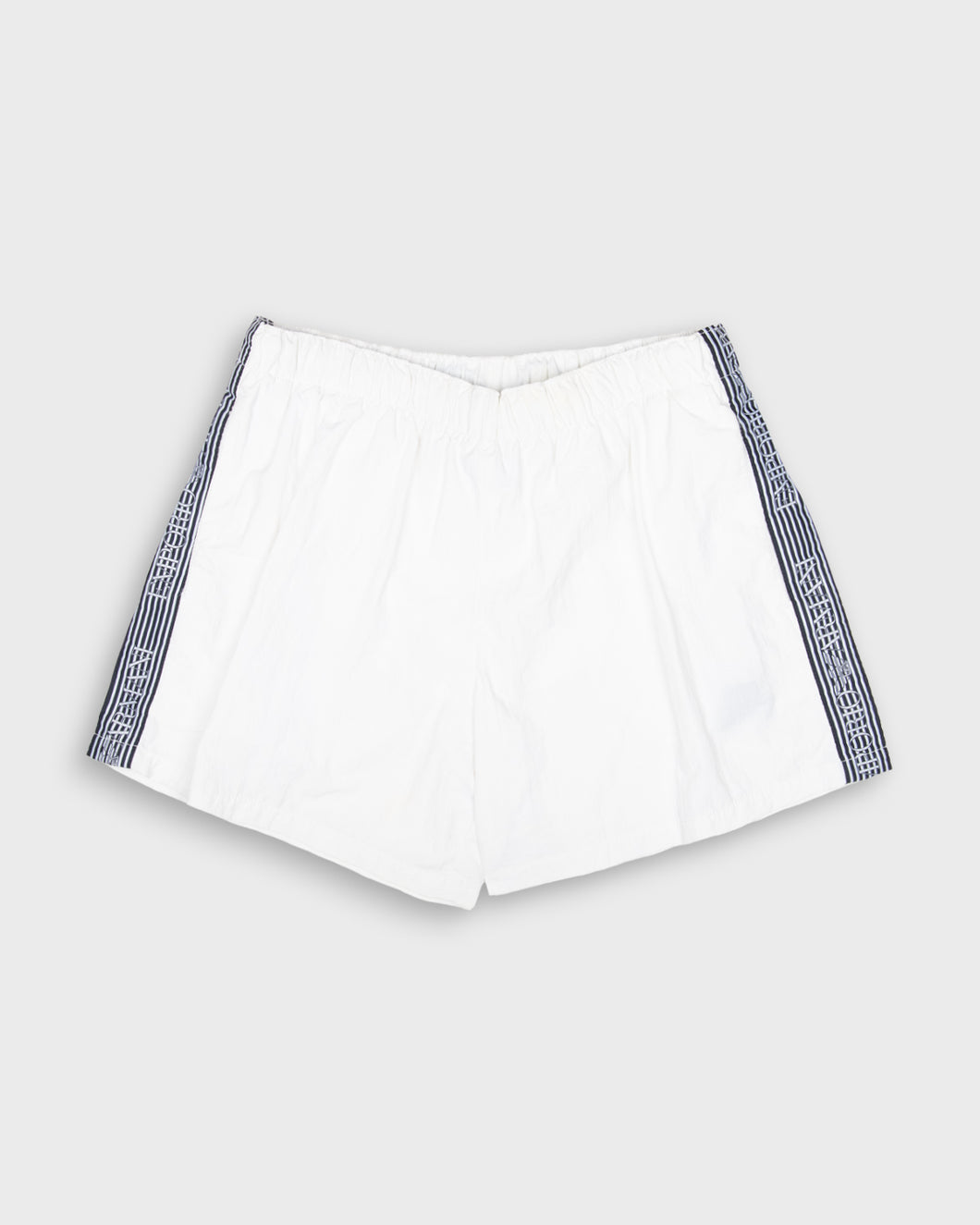 Emporio Armani striped branded white shorts