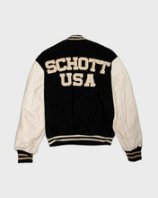 Load image into Gallery viewer, Schott monochrome varsity jacket
