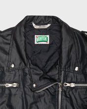 Load image into Gallery viewer, Black waterproof cropped biker jacket
