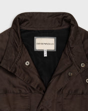 Load image into Gallery viewer, Emporio Armani brown multi pocket high neck long coat
