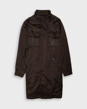 Load image into Gallery viewer, Emporio Armani brown multi pocket high neck long coat
