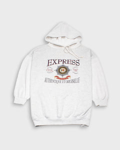 Light grey embroidered hoodie