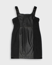 Load image into Gallery viewer, &#39;90s black leather panelled bodycon dress
