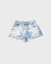 Load image into Gallery viewer, Lee bleached ripped distressed denim shorts
