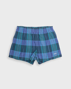 Blue tartan adidas sports/swim shorts