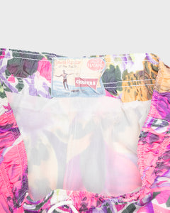 Carrera neon pink graphic print '80s swim shorts