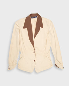 '80s Vintage Mugler beige blazer