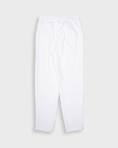 White high waisted denim trousers