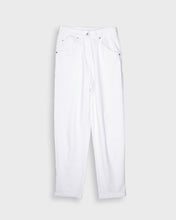 Load image into Gallery viewer, White high waisted denim trousers

