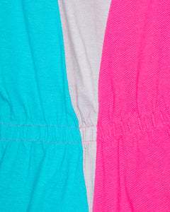 Blue and pink '80s romper