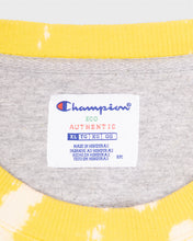 Load image into Gallery viewer, Champion reworked yellow tie-dye sweatshirt
