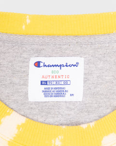 Champion reworked yellow tie-dye sweatshirt