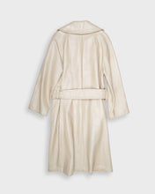 Load image into Gallery viewer, Cream leather trench coat

