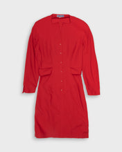 Load image into Gallery viewer, Mugler red long sleeve dress
